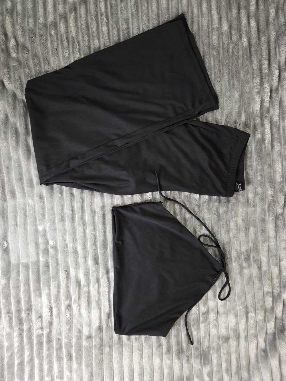 Forever 21 Black High-Waist Bikini Bottoms with Matching Top